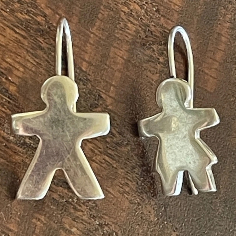 RARE & HTF Silpada Sterling Silver Boy/Girl Earrings W0115